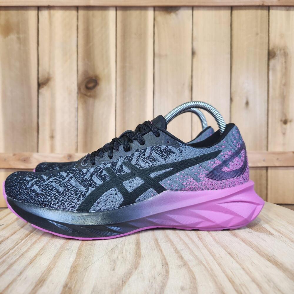 ASICS Shoes Womens 9 Gray Pink Mesh Running Sneakers Athletic 1012A701